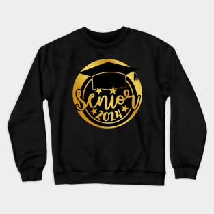 Senior Class 2024 Gold Black School Colors Crewneck Sweatshirt